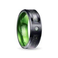 Thumbnail for Celtic Green Black Tungsten Ring