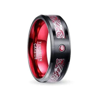 Thumbnail for Azure Red, Black  Tungsten Ring