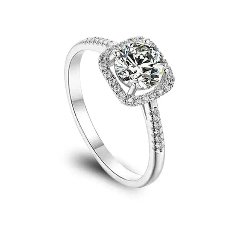 Moissanite Ring Square Shape