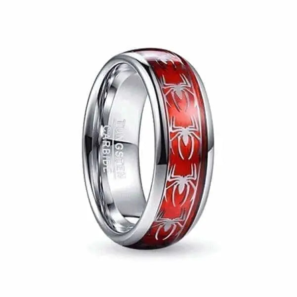 Orbit Rings Tungsten Carbide 7 Cosmic Red