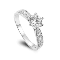 Thumbnail for 1ct Moissanite Ring Double Band