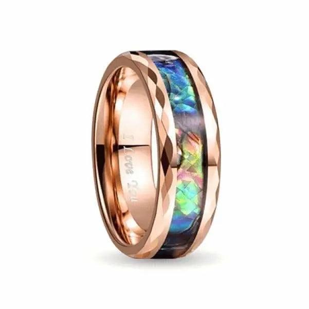 Orbit Rings Tungsten Carbide 7 Galaxy Rosegold