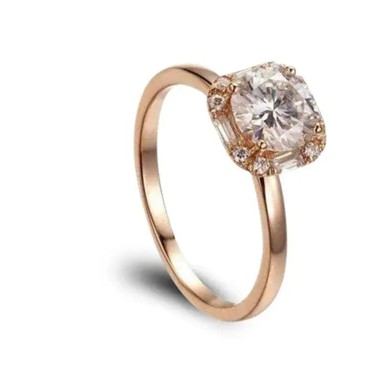 18ct Rose Gold 1ct Moissanite Ring