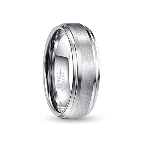 Orbit Rings Tungsten Carbide Planet Silver Slim