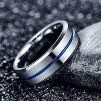 Thumbnail for Orbit Rings Tungsten Carbide Silver Stream Silver