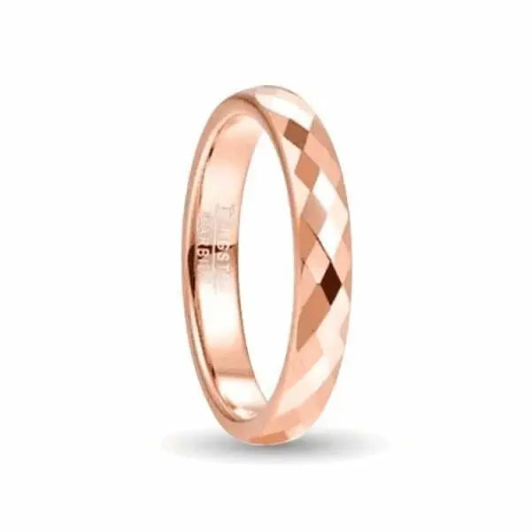 Orbit Rings Tungsten Carbide 6 Sunrise Rose