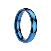 Thumbnail for Polished Blue Titanium Ring 4mm